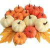 Artificial Foam Pumpkin Fake Decoration Autumn Pumpkin Maple Leaf for Home Decor Halloween Thanksgiving Garden Outdoor Ornament