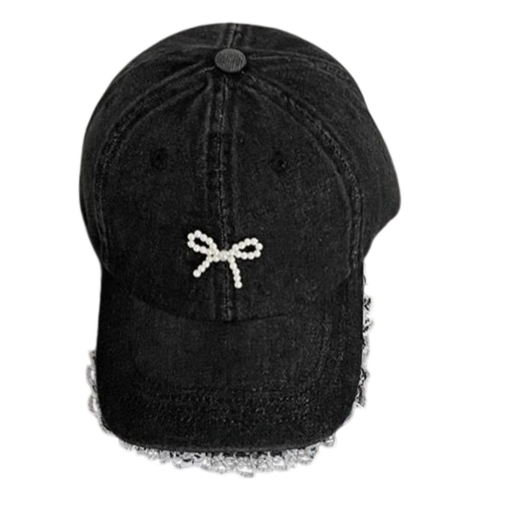 Fashion Sun Protection Bow Lace Baseball Hats Adjustable Windproof Hip Hop Hat Breathable Cowboy Sunscreen Hats Men Women