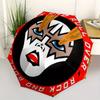 Зонт-футболка KISS Rock and Roll Over, Компактный складной зонт-трость 3 сложения для мужчин и женщин, S259