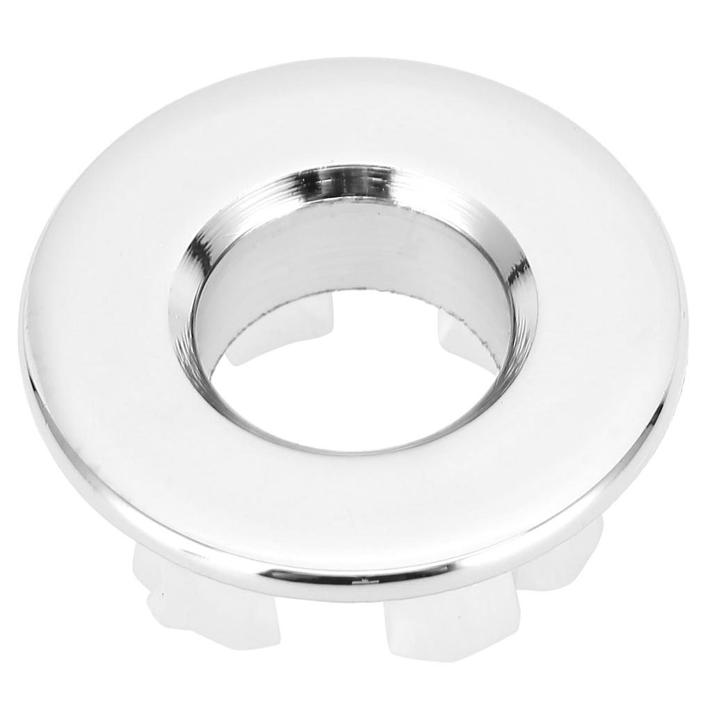 Крышка перелива для раковины в ванной, кухонной раковины, декоративная, запасное отверстие для ванной, серебристая