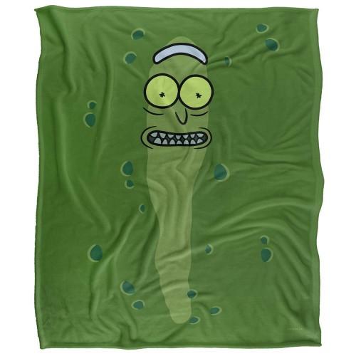 Rick And Morty Silky Pickle Rick Supersoft Blanket