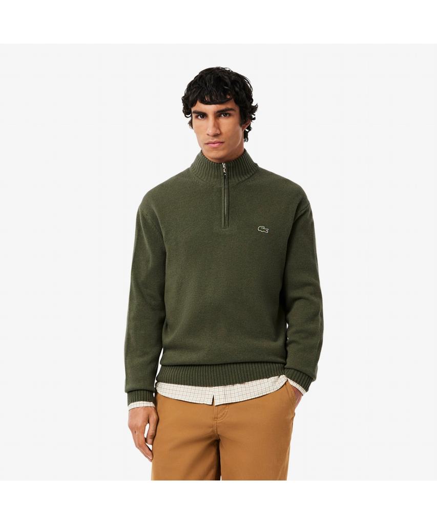 Мужской шерстяной свитер Lacoste с молнией до середины Ah3052-55N E9F