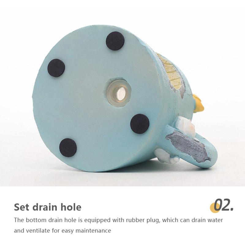 Creative Flower Pot Resin Succulent Pot Planter Home Decor Garden Decoration Desktop Ornaments Bonsai Plant Pot