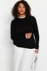 Women's Fashion New Plus Big Size Sweater Black Stripe Detailed Knitwear Sweater