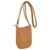 Longchamp Le Roseau Silver Metal Logo Leather Crossbody Shoulder Bag Small Women bags Brown 10299HFP371