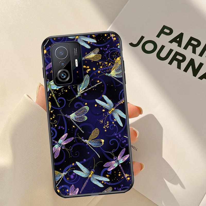 Чехол-кейс с рисунком стрекозы для POCO X4 Pro X3 GT F1 F3 M3 M4 X3 Pro Чехол для телефона для Xiaomi 11T 12 Pro Mi 11 Lite
