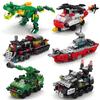 Children'S Educational Toys Six In One Small Particles Building Block Tank Dinosaur Military Special Police Model