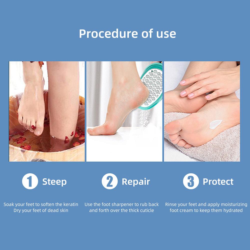 3-в-1 шлифовальная машинка для ног из нержавеющей стали, отшелушивающая пилка для ног, моющаяся, прочная, ручная, домашний инструмент для ухода за ногами