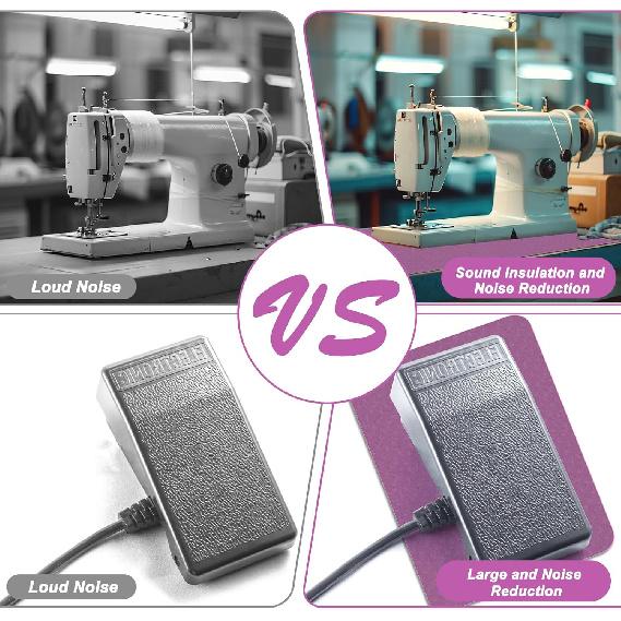 Sewing Machine Muffling Mats 2 Pcs, Serger Sewing Machine Pedal Mat for Reducing Vibrations Noise and Preventing Machine Movement, Sewing Supplies,