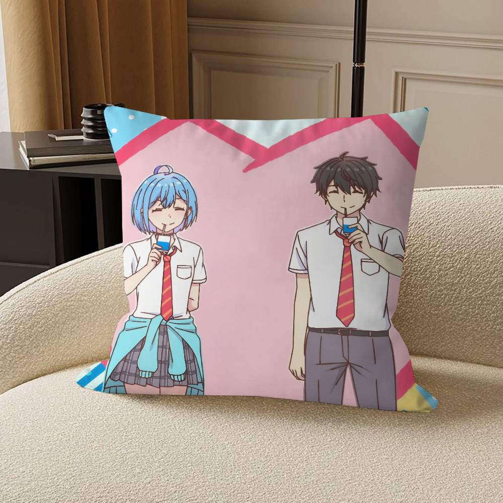 Anime Can A Boy-Girl Friendship Survive Stitch Lucky Dragon Pillow Cover Sofa Cushion Cover Home Room Decoration Children Gift