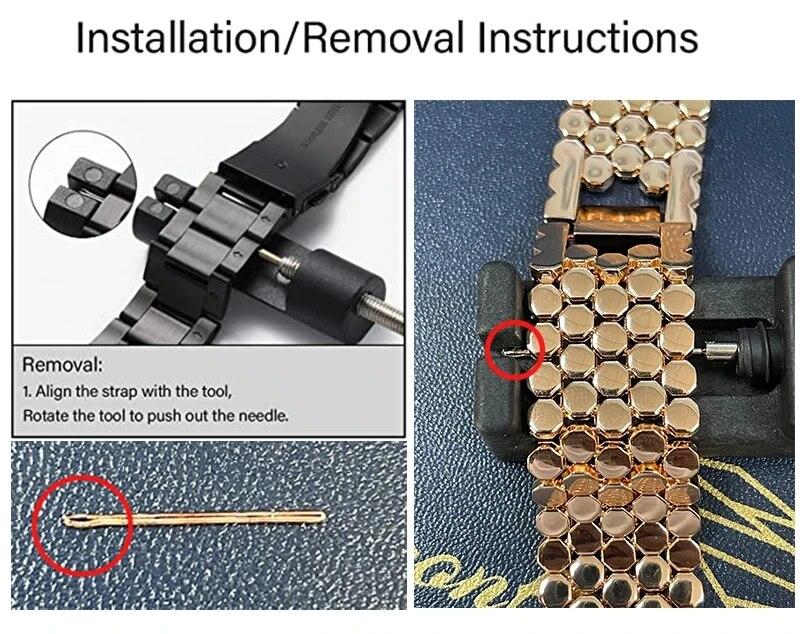 Ремешок 22 мм, 20 мм для Samsung Galaxy Watch 3, 45 мм, ремешок Gear S3 Active 2, ремешок из нержавеющей стали для часов Huawei, браслет