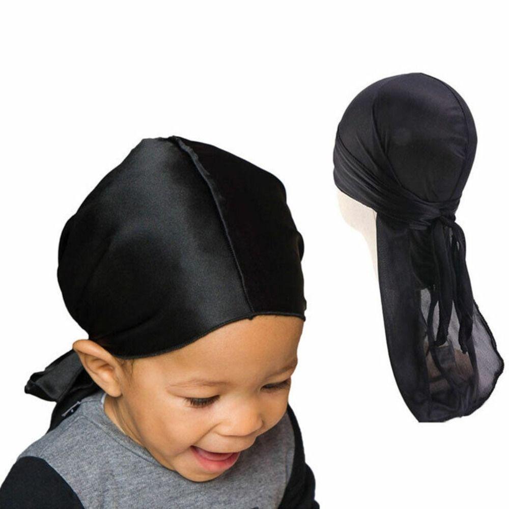 2шт Дураг Пиратская шляпа Имитация шелка Детский тюрбан Хиджаб Кепка Эластичная повязка на голову для мальчика