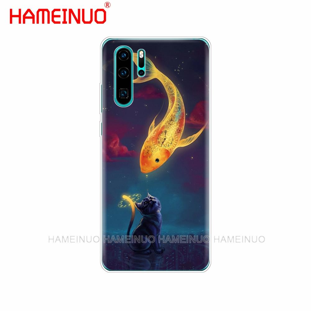 Силиконовый чехол для телефона huawei P30 PRO LITE P SMART 2019 plus p smart Z p20 lite 2019 милый золотая рыбка рыбак