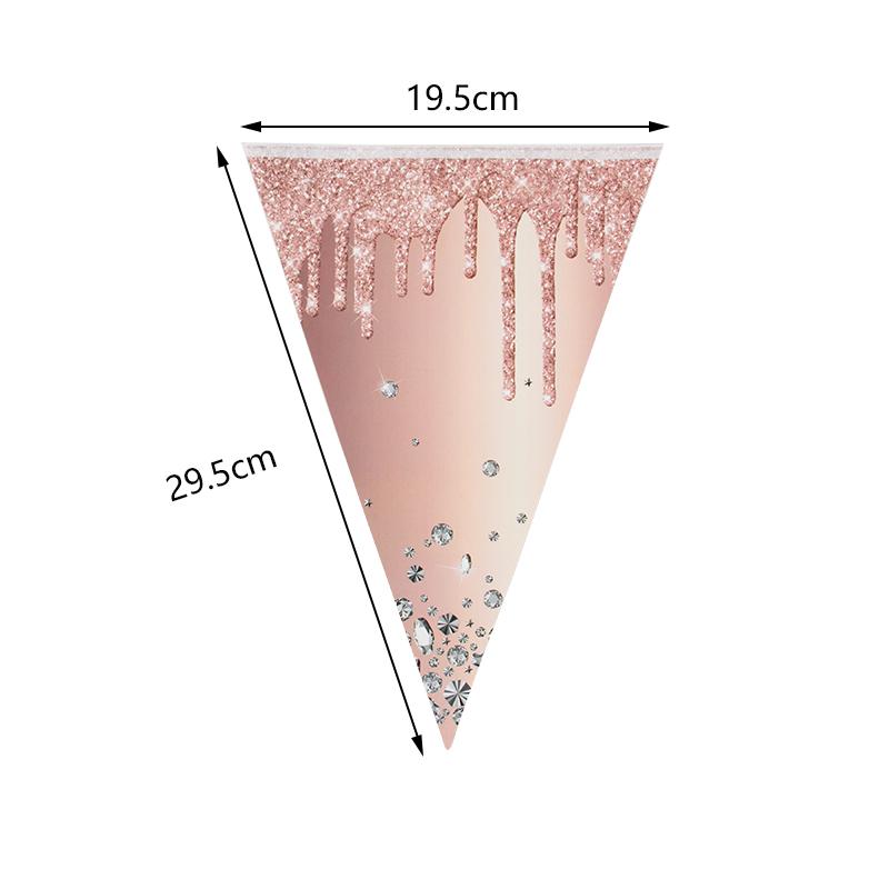 Pink Rose Gold Tablecloths for Rose Gold Birthday party Decorations Adult Girl Table Covers Plates Cups Wedding Parties Supplies