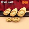 1Pcs Retro Brass Ingot Chinese Style Gold Yuanbao Feng Shui Ornament  Desktop Decoration Craft Prop