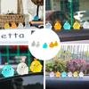 6pcs Super Cute Resin Luminous Crown Chicken Dolls Home Car Decoration Auto Dashboard Ornament Cartoon Rearview Mirror Toy