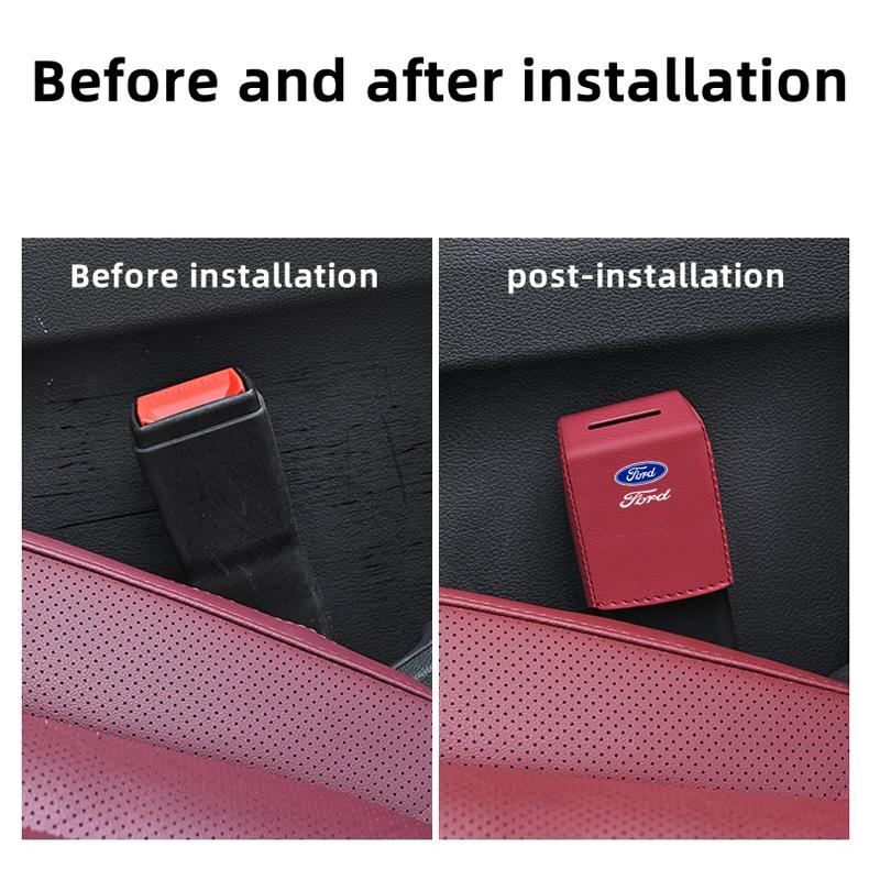 For Ford Mondeo Focus Explorer Escape Kuga Everest Bronco F-150 Ranger Transit Car Seat Belt Buckle Base Protective Cover