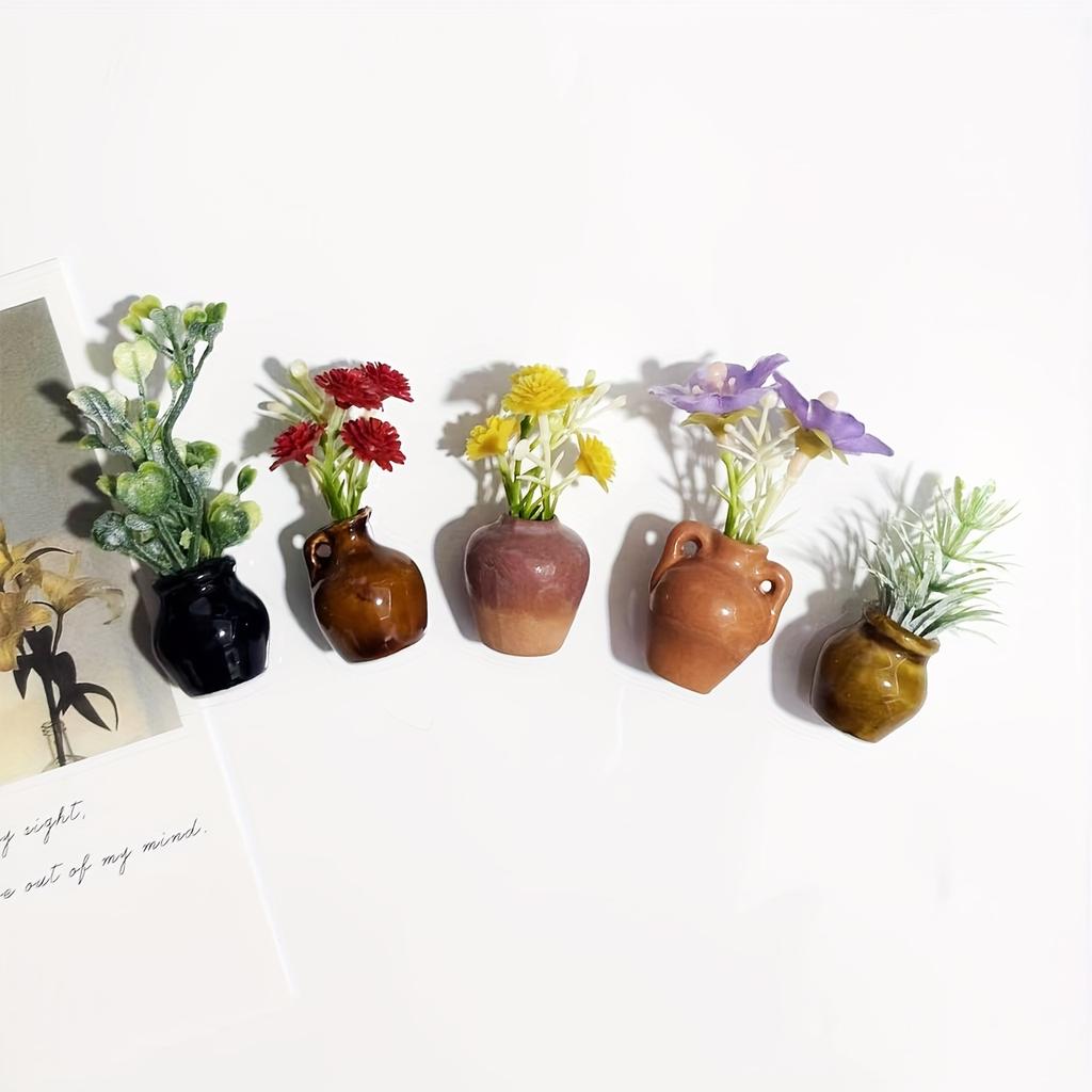 Мини Керамическая Ваза Холодильник Наклейка Креативный 3D Стерео Домашний Декор Магнит