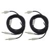 2PCS PC 3.5mm to Dual 3.5mm Earphone Cable 6.6FT OFC 3.5mm to Dual 3.5mm Jack Sound Cable for MMX100