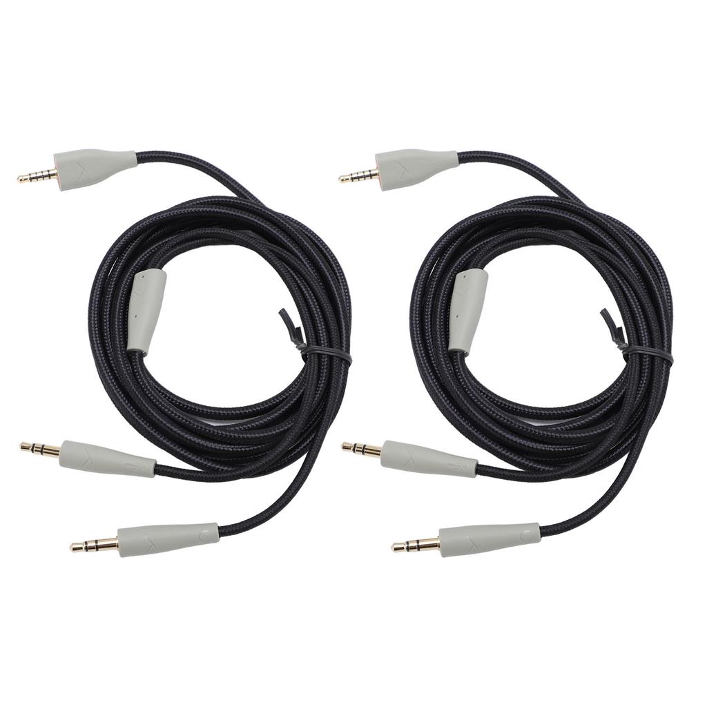 2PCS PC 3.5mm to Dual 3.5mm Earphone Cable 6.6FT OFC 3.5mm to Dual 3.5mm Jack Sound Cable for MMX100