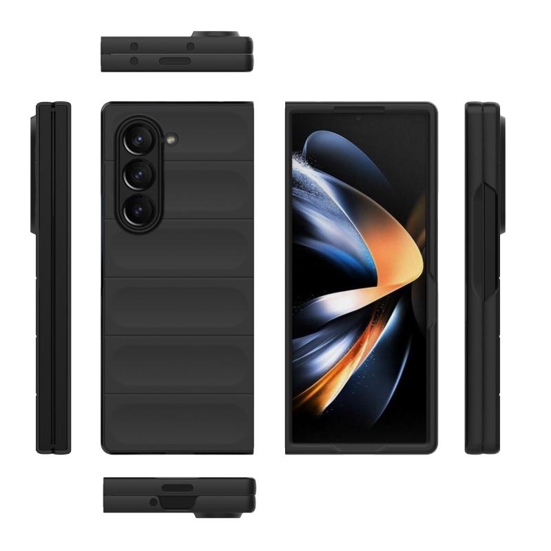 Чехол для Samsung Galaxy Z Fold6 Fold 6, задняя крышка, чехол для телефона, мягкий жидкий силикон, противоударный противоударный защитный чехол, чехлы
