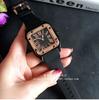Fashion Top Brand GUOU Square Women Watch Luxury Brand Vintage Roman Numeral Ladies Gift Watches Silicone Watchband Women Clock