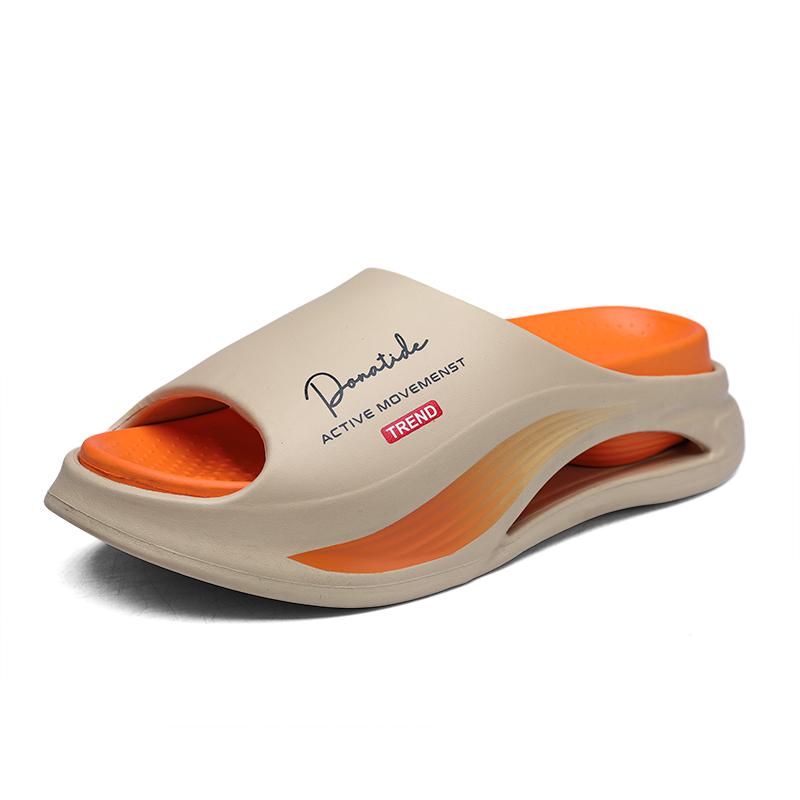 Летние мужские тапочки Нескользящие мужские сандалии Толстая мягкая платформа Домашняя обувь для помещений Душевые тапочки для ванной комнаты Уличная повседневная обувь