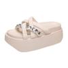Summer New Candy-colored Platform Sandals Women's Trend Open Toe Cross Slippers Light Casual Beach Slides Ladies Gladiator Shoes