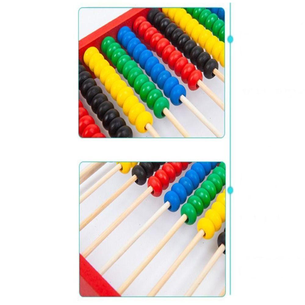 Деревянные счеты деревянные красные синие желтые счетные прочные бусины для дошкольного возраста