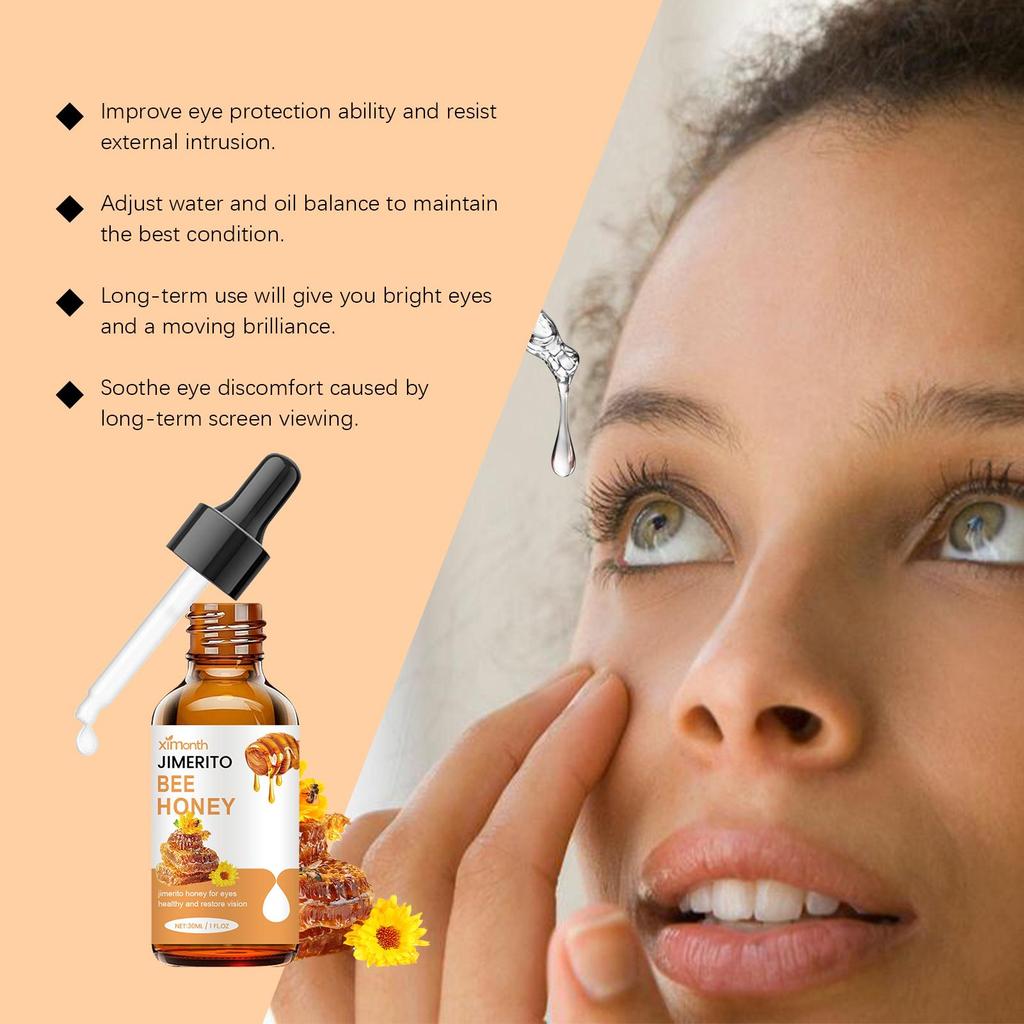 Ximonth Honey Eye Drops Refreshing & Moisturizing Relief Eye Dryness Comfort Drops
