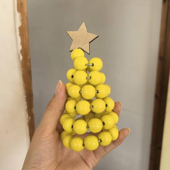 Скандинавское деревянное спиральное рождественское украшение, деревенская бусина, бохо рождественская фигурка елки для дома, офиса, фермерского дома, центральный элемент