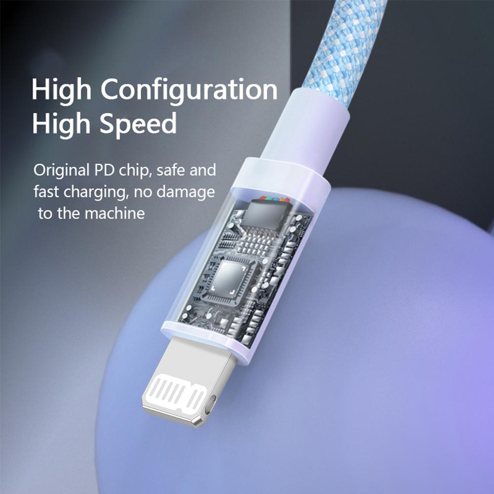 PD 20W USB C Cable for IPhone 14 13 12 11 Pro Max Xs 8 Plus IPad Wire 3A Fast Charging Cord Type C Data Cable for IPhone AONEZ