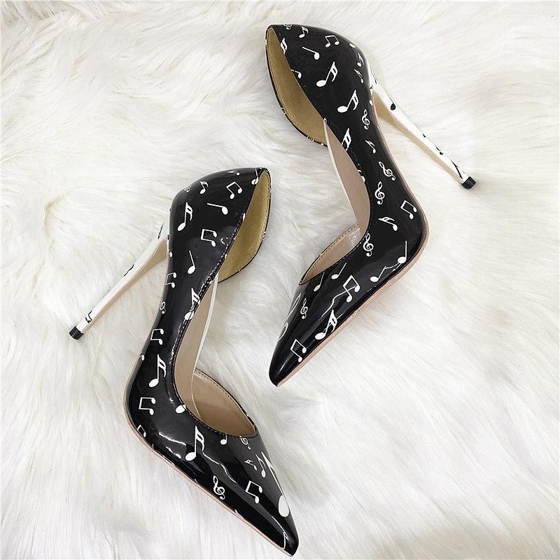 Туфли на высоком каблуке с модным узором, женские туфли больших размеров, универсальные деловые туфли для женщин