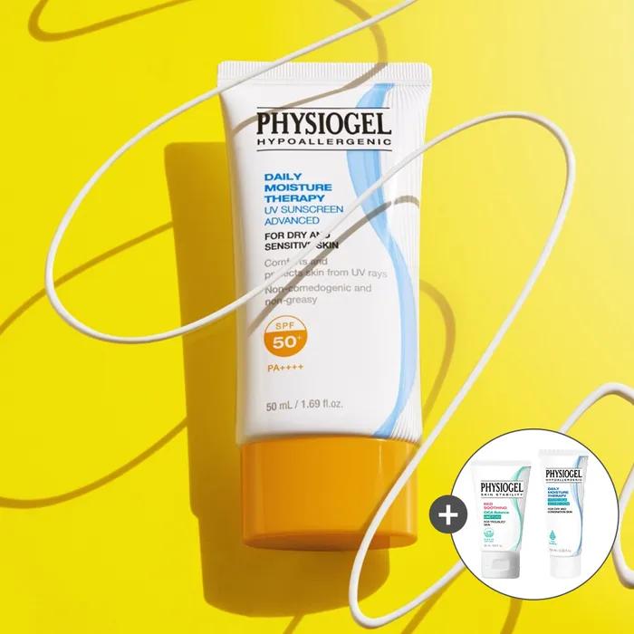 Physiogel _DMT Sunscreen Advanced 50ml + DMT Cica Soothing Cream 10ml + AC Foam Cleanser 20ml