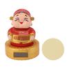 Cai Shen Statue Solar Power Shaking Head Vivid Decorative Chinese Feng Shui Sculpture for Car