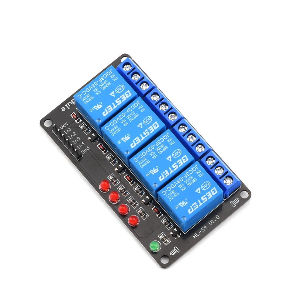 3V 1/2/4 Channel Relay Module Low Level Triggered Luminous Relay Output Relay Module Adopts 8550 Transistor Driving Ability