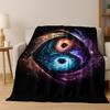 Nature Balance Yin Yang Tai Chi Black White Energy Flannel Blanket,Cozy Soft Throw Blanket for Home Bedroom Bed Sofa Cover Gift