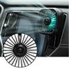 Multifunctional Car Small Fan Colorful Lights Small Electric Fan Car Fan Car Supplies Portable Car Interior Accessories