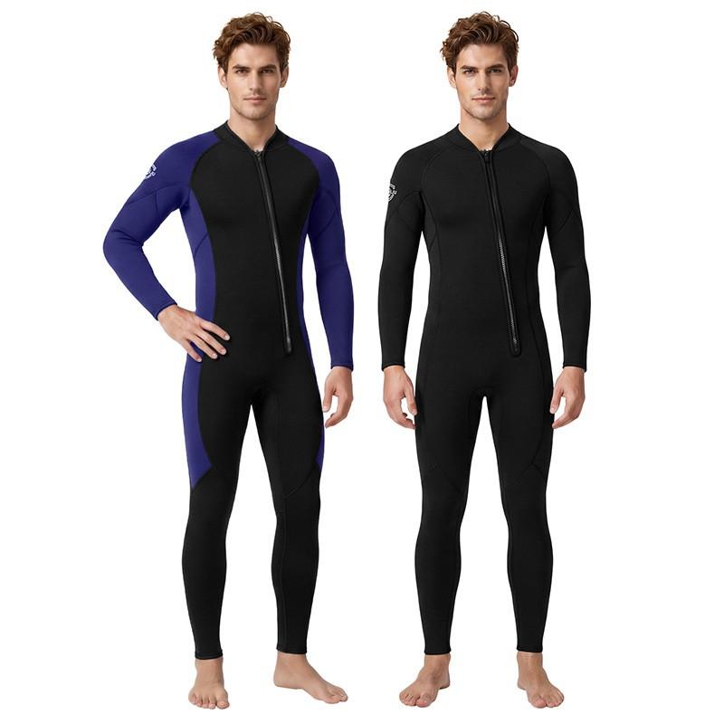 Mens 3mm Neoprene Wetsuit Fullsuit Long Sleeve Snorkeling Diving Surfing Warmth Stretch Fit