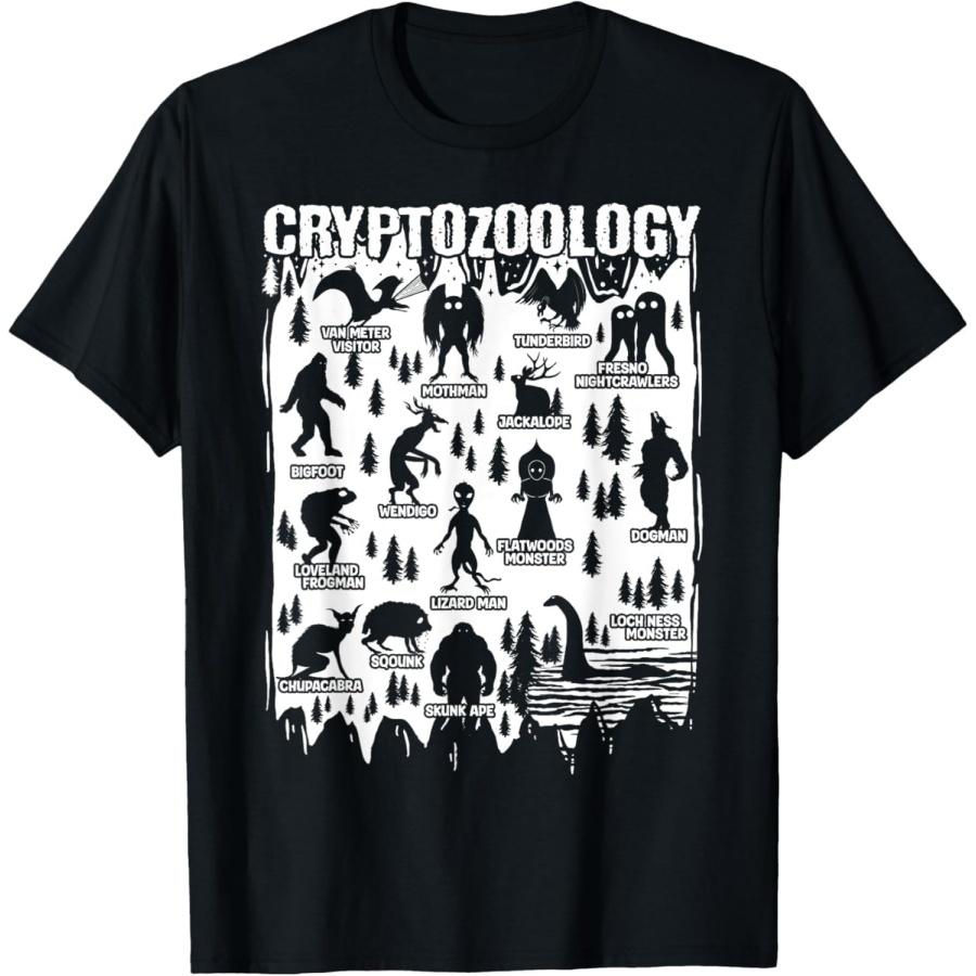 CwqlzXaiQwq Криптозоология Криптид Бигфут Человек-мотылек Человек-собака Другие Монстры Футболка