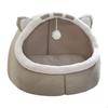 Cartoon Pet Bed Animal House Semi Enclosed Autumn Winter Comfortable Cat Caves Nest Plush