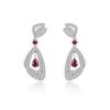 Gorgeous Delicate Design of Natural Ruby Earrings for Light Luxury Women S925 Silver Fine Jewelry Anniversary & Banquet Wear
