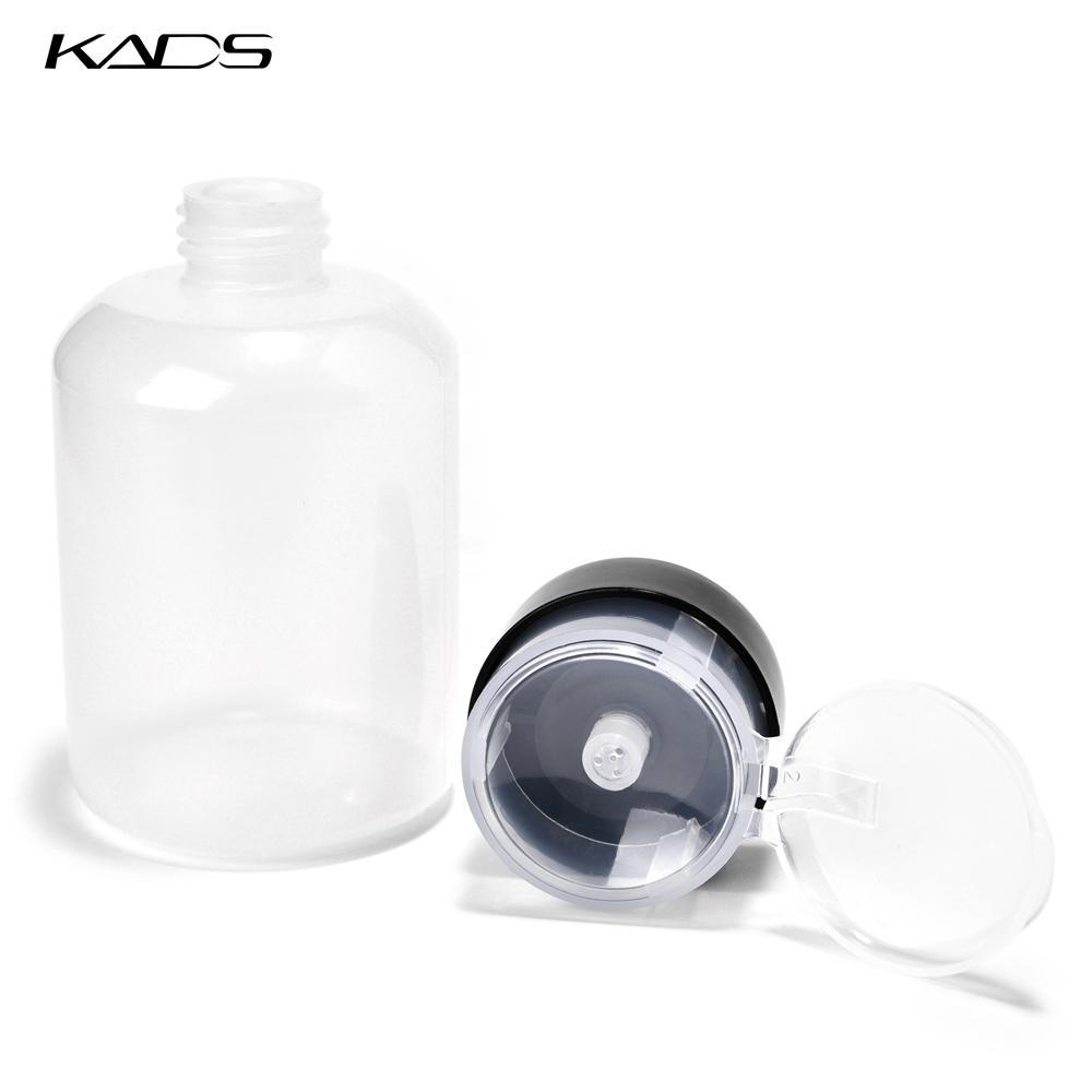 kads 220 мл пустая бутылка-пресс-насос для дизайна ногтей, средство для снятия лака, спиртовое жидкое чистящее средство, пластиковый насос-дозатор, контейнер для макияжа