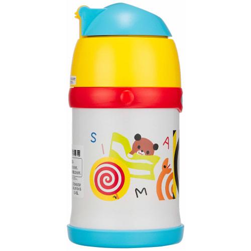 ZOJIRUSHI Water Bottle Straw Shimashima Guruguru Stainless Steel Bottle 0.45L ST-ZH45S-EW