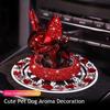 2020 Cartoon Car Air Freshener Dog Gift Diamond Dog Shaking Head Car Interior Ornament Perfume Solid Car Aroma Decoration