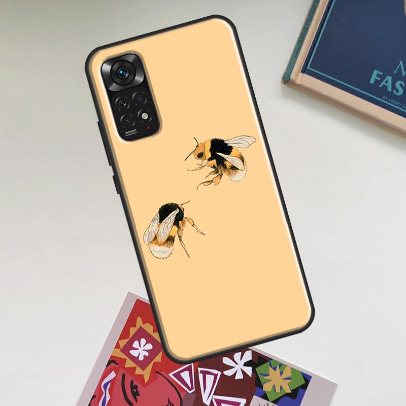 Bee Art Case For Xiaomi Redmi Note 12 Pro Plus 8 9 10 11 Pro 8T 9S 10S 11S 12S 9C 10A 10C 12C Cover