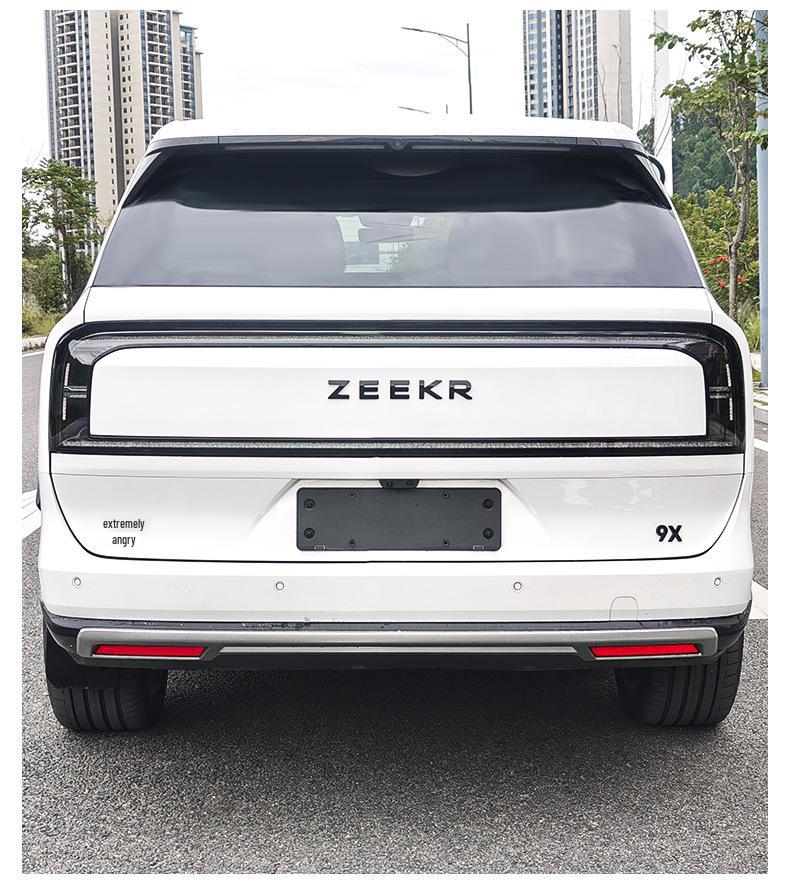 Blackened Zeekr 9X Front/Rear Logo Cover - Metal Protection & Decorative Car Accessory