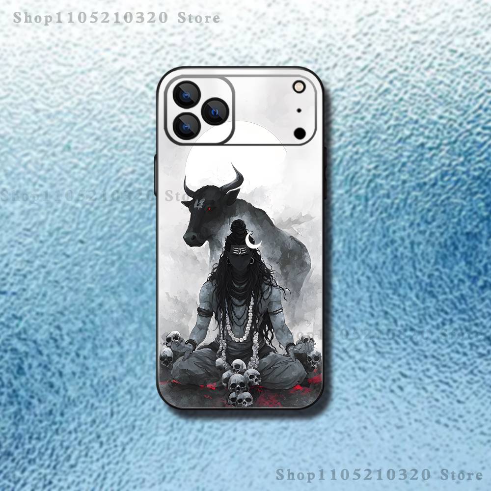 Чехол для телефона Lord Shiva Hindu G-God Buddha Для iPhone 17,16,15,14,13,12,Pro,Max,Plus,E,SE4,Air,Mini Черный Мягкий Бокс
