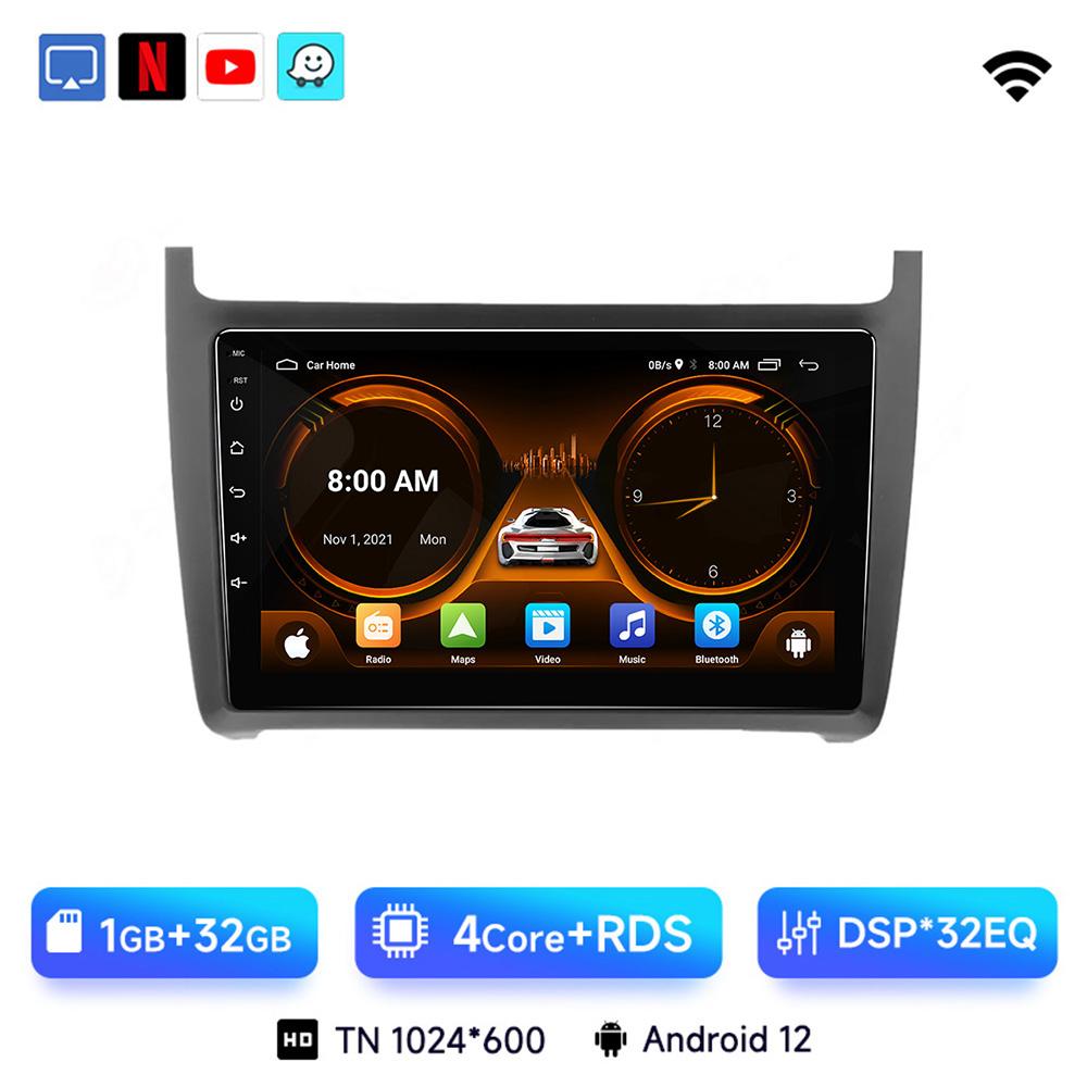 JIUYIN 9-дюймовый Android 13 автомобильный радиоприемник для Volkswagen VW POLO 5 Sedan 2008 - 2025 Carplay Multimidia видеоплеер головное устройство