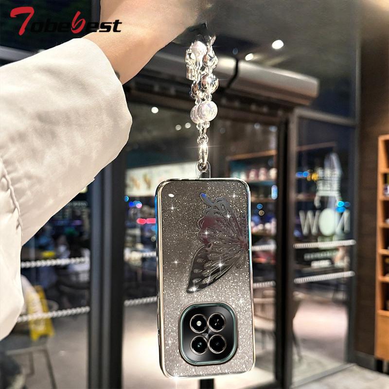 Лазерный браслет-чехол с блестками и гальваническим покрытием для Xiaomi Redmi Note 15 15C 14 14C 13 13C 12 11 Pro Plus 4G 5G